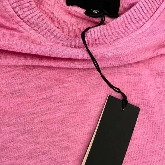 MONROW Hotpink Supersoft sweatshirt ruffle trim - Picture 4 of 4